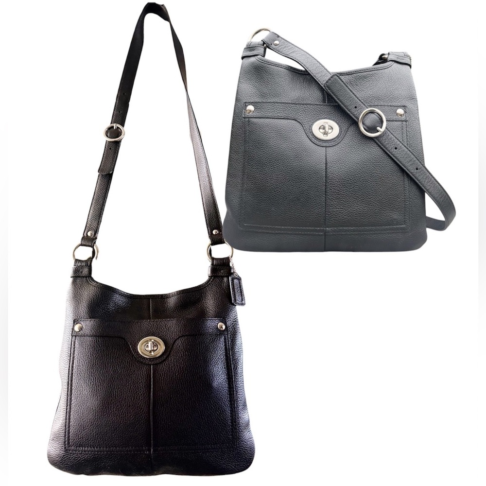 Coach Penelope Turn-Lock Slim Crossbody Shoulder Bag Pebbled Leather F16533